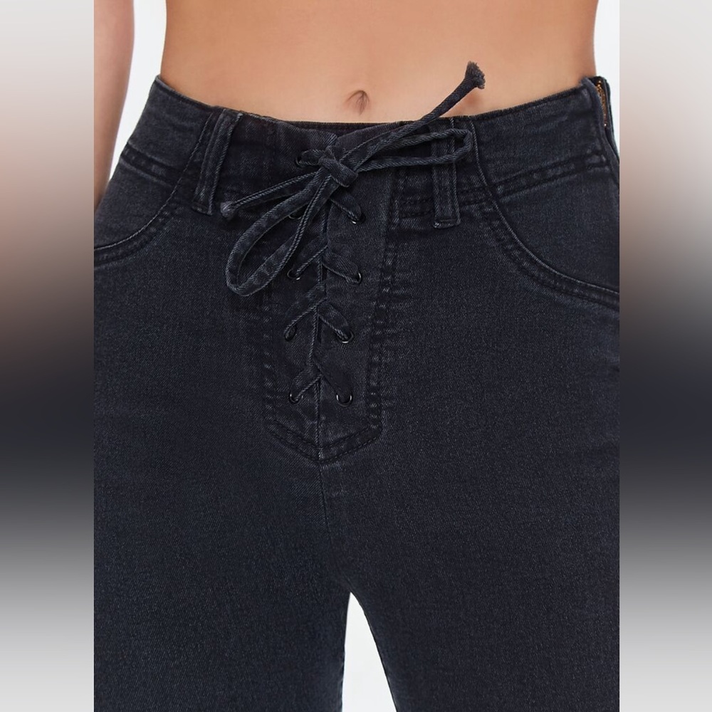 High Rise Lace Up Boot Jeans - Picture 6 of 16